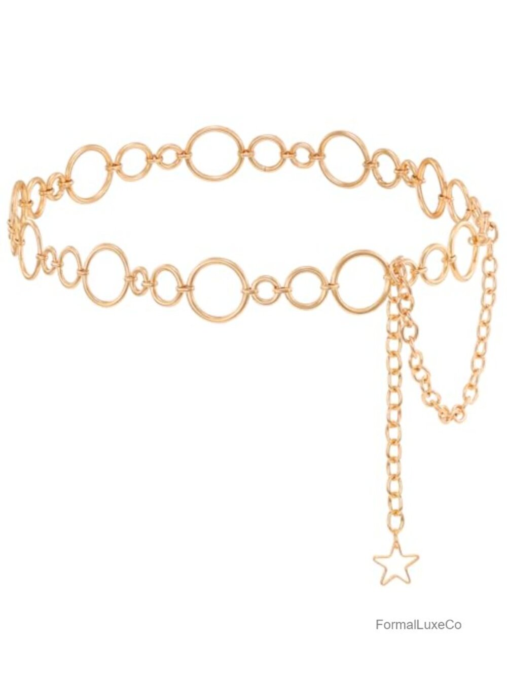 Metal Waist Chain Belt Chunky Link for Dresses